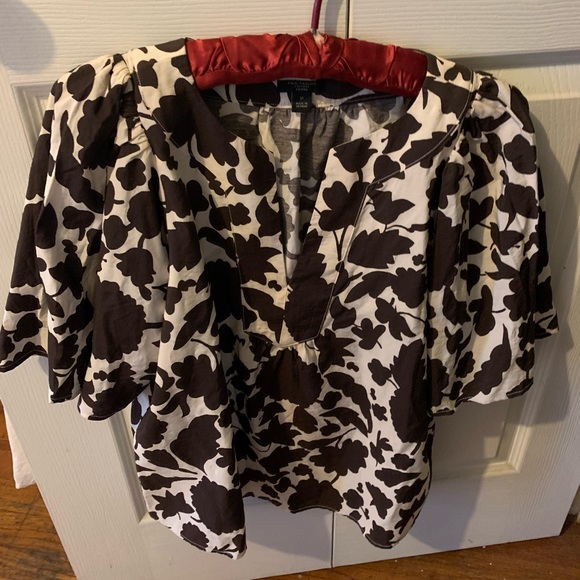 Ann Taylor Factory Tops - Ann Taylor Factory Flutter Floral Print Blouse